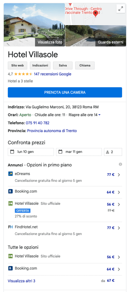 Free Booking Links prima pagina
